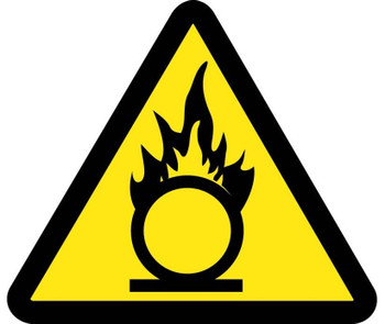 Label - Graphic For Oxidizing Materials Hazard - 2In Dia - PS Vinyl - ISO267AP