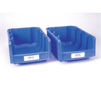 Bin Label Holder Strip -1X3 - Clear Front - White Background - Self Adhesive Backing - Pack of 25 - LN139