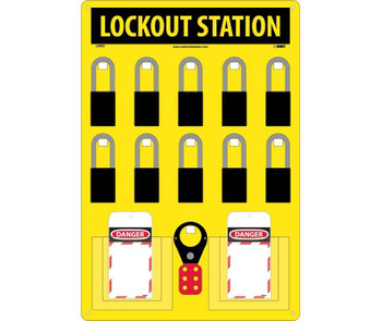 10 Padlock Station Backboard Only 15X22 - LORK5