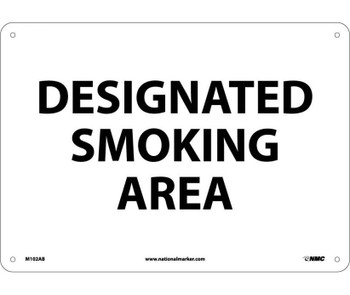 Designated Smoking Area - 10X14 - .040 Alum - M102AB