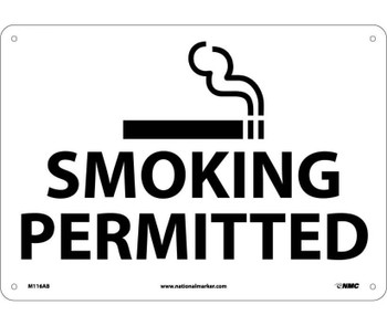 Smoking Permitted - Graphic - 10X14 - .040 Alum - M116AB