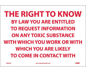 The Right To Know By Law You Are Entitled.. - 10X14 - PS Vinyl - M362PB