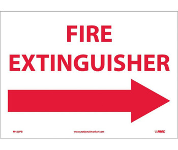 Fire Extinguisher (With Right Arrow) - 10X14 - PS Vinyl - M420PB