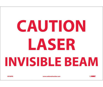 Caution Laser Invisible Beam - 10X14 - PS Vinyl - M700PB