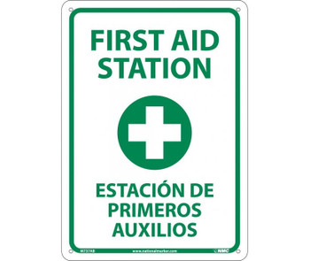 First Aid Station (Graphic) - Bilingual - 14X10 - .040 Alum - M737AB