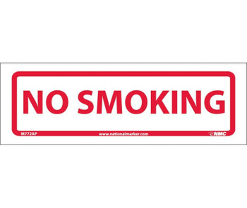 No Smoking 4X12 Ps Vinyl 25/Pk No Smoking 4X12 Ps Vinyl 25/Pk