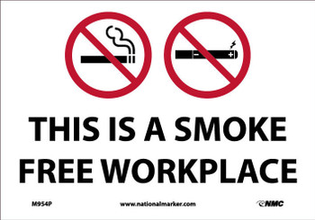 This Is A Smokefree Workplace  - 7X10 - Pressure Sensitive Vinyl - M954P