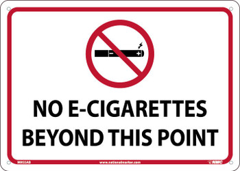 No E-Cigarettes Beyond This Point - 10X14 - .040 Aluminum - M955AB