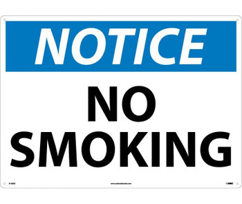 Notice: No Smoking - 20X28 - Rigid Plastic - N166RD