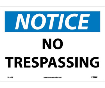 Notice: No Trespassing - 10X14 - PS Vinyl - N218PB