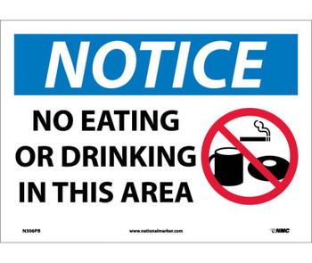 Notice: No Eating Or Drinking In This Area - Graphic - 10X14 - PS Vinyl - N306PB