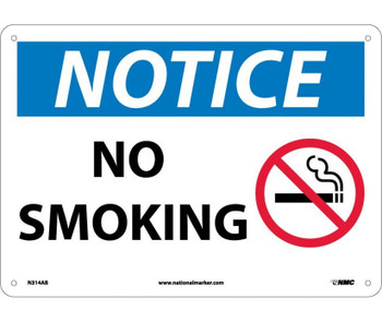 Notice: No Smoking - Graphic - 10X14 - .040 Alum - N314AB