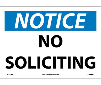 Notice: No Soliciting - 10X14 - PS Vinyl - N317PB