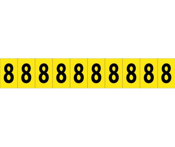 Number Card - 1" 8 (10 Numbers/Card) - PS Cloth - NPS48