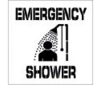 Stencil - Emergency Shower - 24X24 - PMS208