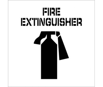 Stencil Fire Extinguisher Graphic 24X24