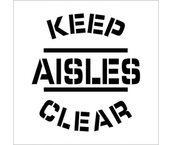 Stencil - Keep Aisles Clear - 24X24 - PMS212