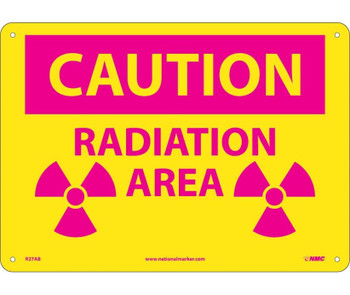 Caution: Radiation Area (Graphic) - 10X14 - .040 Alum - R27AB