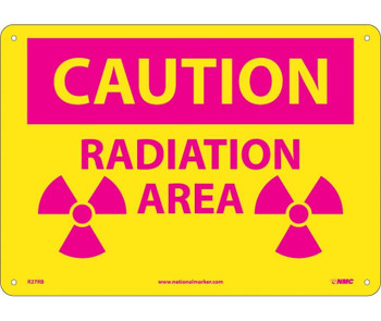Caution Radiation Area - 10X14 - .050 Rigid Plastic - R27RB