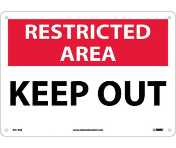 Restricted Area - Keep Out - 10X14 - .040 Alum - RA14AB