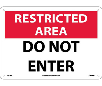 Restricted Area - Do Not Enter - 10X14 - .040 Alum - RA7AB