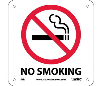 No Smoking (W/ Graphic) - 7X7 - Rigid Plastic - S1R