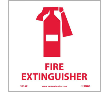 Fire Extinguisher (Graphic) - 4X4 - PS Vinyl - Pack of 5 - S21AP