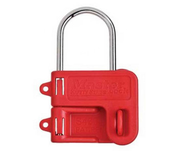 2.25X 3 Steel Hasp With Red Plastic Handle 2.8X4.3X1 - S430