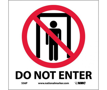 Do Not Enter (W/Graphic) - 7X7 - PS Vinyl - S56P