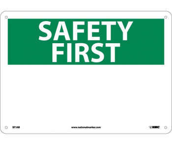 Safety First - (Heading Only) - 10X14 - .040 Alum - SF1AB