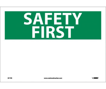 Safety First -(Heading Only) - 10X14 - PS Vinyl - SF1PB