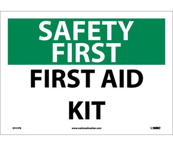 Safety First - First Aid Kit - 10X14 - PS Vinyl - SF41PB