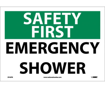 Safety First - Emergency Shower - 10X14 - PS Vinyl - SF43PB