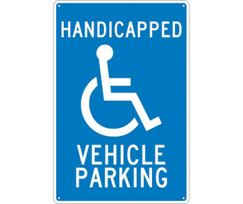 Handicapped Vehicle Parking - 18X12 - .040 Alum - TM10G