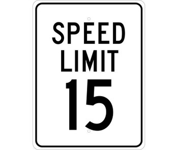 Speed Limit 15 - 24X18 - .080 Egp Ref Alum - TM19J