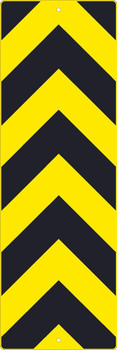 (Center Stripe Yellow Object Marker Graphic) Sign - 12X36 - .080 Hip Ref Alum - TM268K