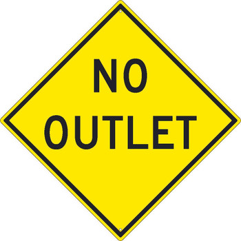 No Outlet Sign - 30X30 - .080 Hip Ref Alum - TM269K