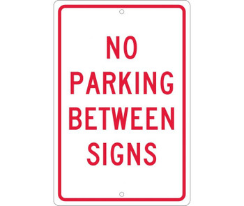 No Parking Between Signs - 18X12 - .063 Alum - TM29H