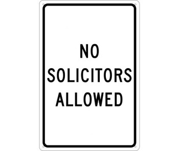 No Solicitors Allowed - 18X12 - .040 Alum - TM66G