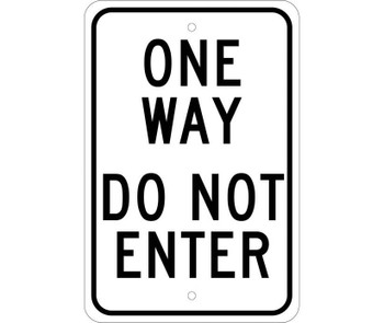 One Way Do Not Enter - 18X12 - .080 Egp Ref Alum - TM73J