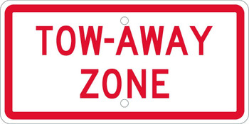 Tow-Away Zone - 6X12 Plaque Sign - .063 Alum - TMA55H