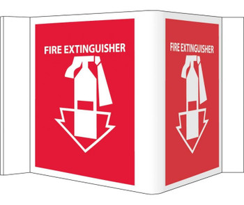 Visi Sign - Fire Extinguisher - Red - 8X14 1/2 - Rigid Vinyl - VS11R
