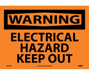 Warning: Electrical Hazard Keep Out - 10X14 - PS Vinyl - W422PB