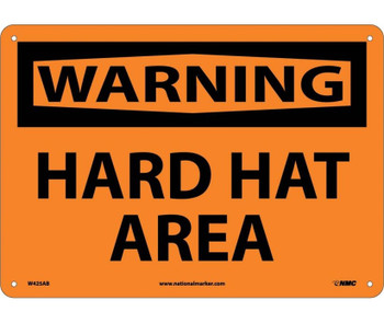 Warning: Hard Hat Area - 10X14 - .040 Alum - W425AB