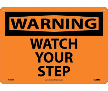 Warning: Watch Your Step - 10X14 - Rigid Plastic - W466RB