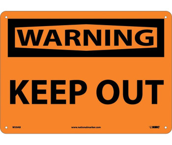 Warning: Keep Out - 10X14 - .040 Alum - W59AB