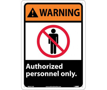 Warning: Authorized Personnel Only - 14X10 - .040 Alum - WGA21AB