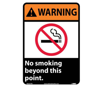 Warning: No Smoking Beyond This Point - 14X10 - PS Vinyl - WGA27PB