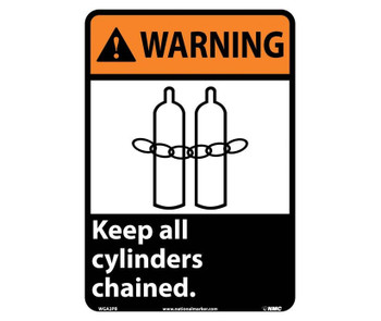 Warning: Keep All Cylinders Chained (W/Graphic) - 14X10 - PS Vinyl - WGA2PB