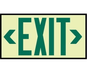 Exit - Globrite - Frameled - Green - 8.25 X 13.25 X .75 - 7220